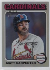 2024 Topps Heritage High Number Chrome Silver Border 189/225 Matt Carpenter 04br