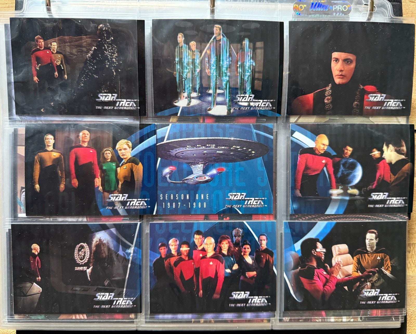 Red Insett Star Trek TNG Seasons 1 & 2 SkyBox Card Sets Inserts Official Binder | eBay