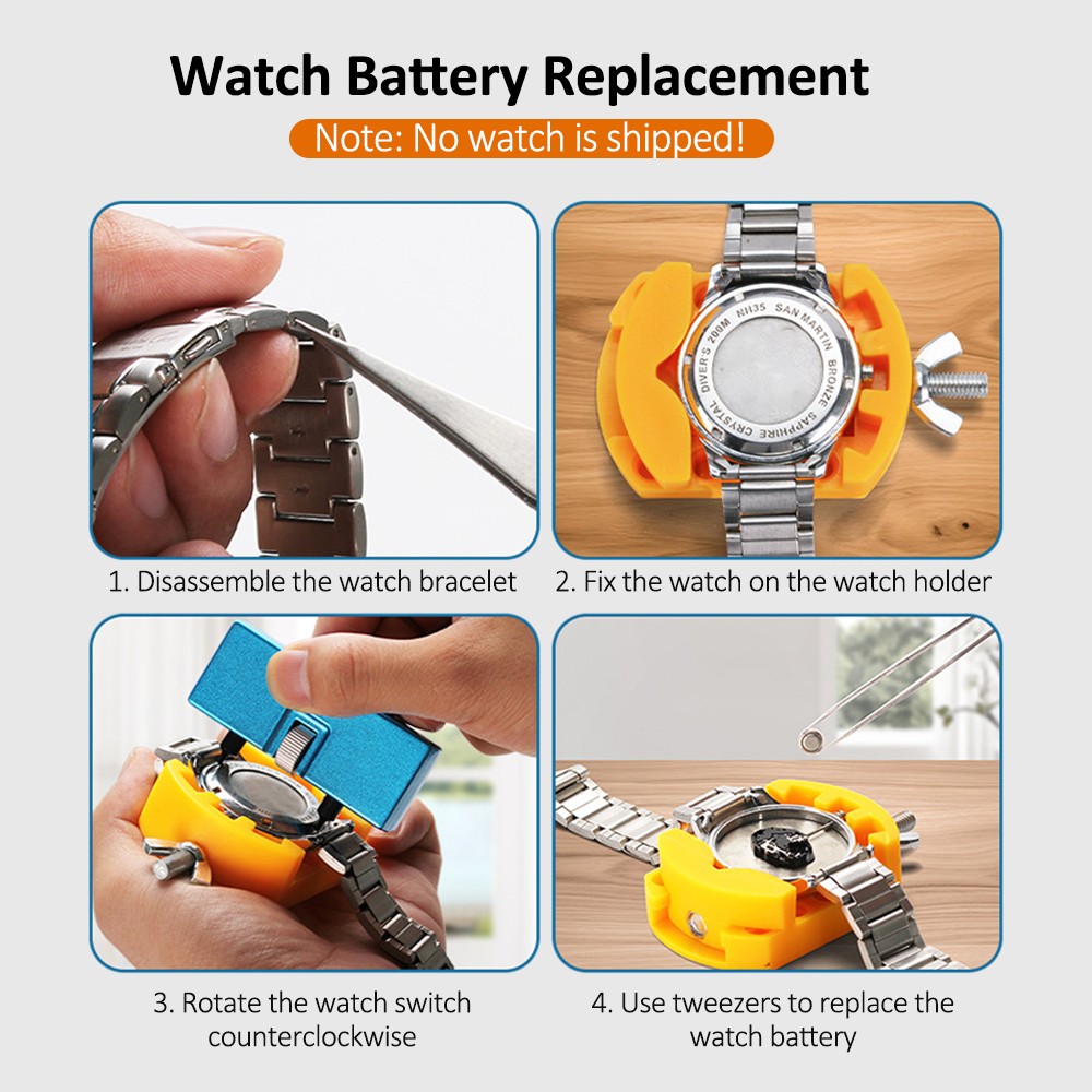 Watch Battery Tool Kit Watch Wrench Back Remover For Rotate Open Watch Cover