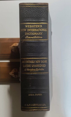WEBSTER S NEW INTERNATIONAL DICTIONARY 2ND EDITION UNABRIDGED - LEATHER BINDING