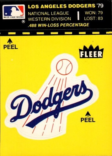 Los Angeles Dodgers 1980 Fleer Logo Sticker