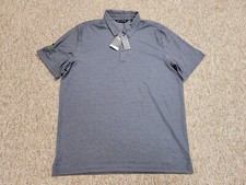 Travis Mathew Polo Shirt Mens 2XL Heather Blue Pique Performance Golf Oceanside