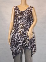 ★ Ulla Popken ★ 42+ 42/44 ~ Tolles Top ~ HäNgerchen Leicht Zipfelig ~ Bluse