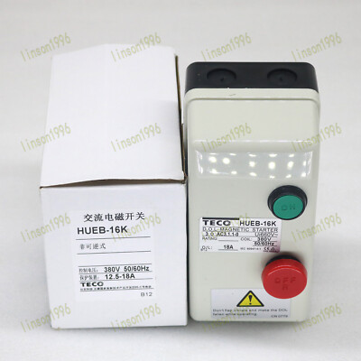 1PC New TECO Control Motor Magnetic Starter HUEB-16K 12.5-18A Spot Stocks