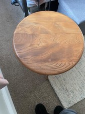 Ercol Blonde Drop leaf table No 308, drop leaf folding occasional table, Elm and