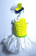 Revolution Dancewear Tutu Dress Leotard Yellow White Daisy Size SC  Accessories