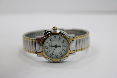 Womens Anne Klein Two Tone Installite Watch Stretch Bracelet  display picture 2