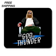 Thor, Birthday, Gift, Mouse Pad, Non-Slip, USA, Black