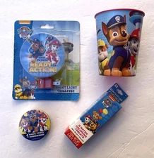PAW Patrol 4pc ~ Night Light, Rinse Cup, Magic Towel Washcloth, Bath Tub Fizzies