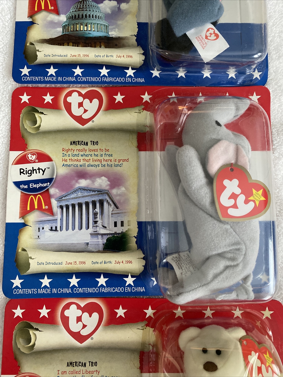 Rare Ty American Trio Beanie Baby eBay