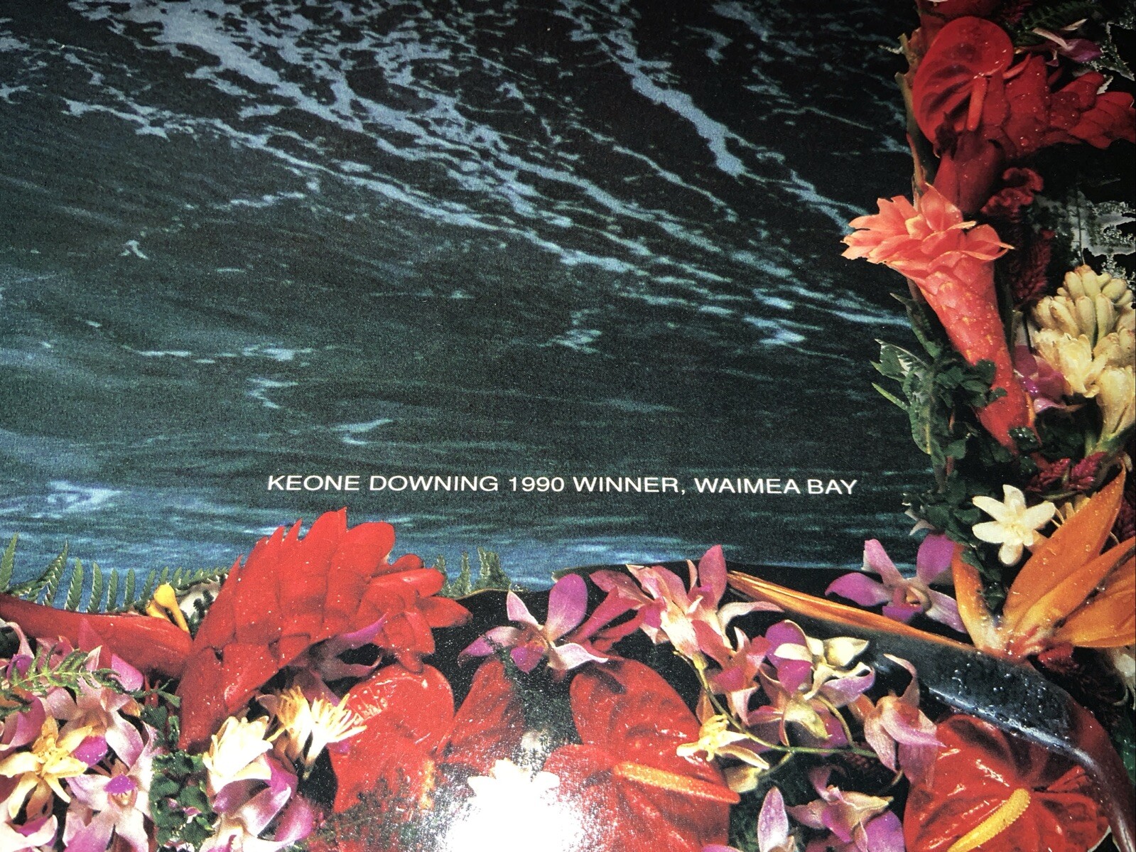 VINTAGE EDDIE AIKAU POSTER SURF QUIKSILVER 1990-91 WAIMEA BAY ORIGINAL RARE