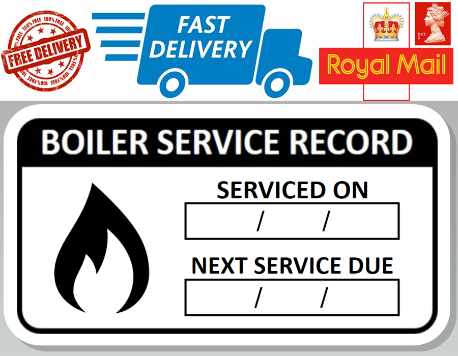 100 x Boiler Service Record Labels Next Service Reminder Stickers eBay