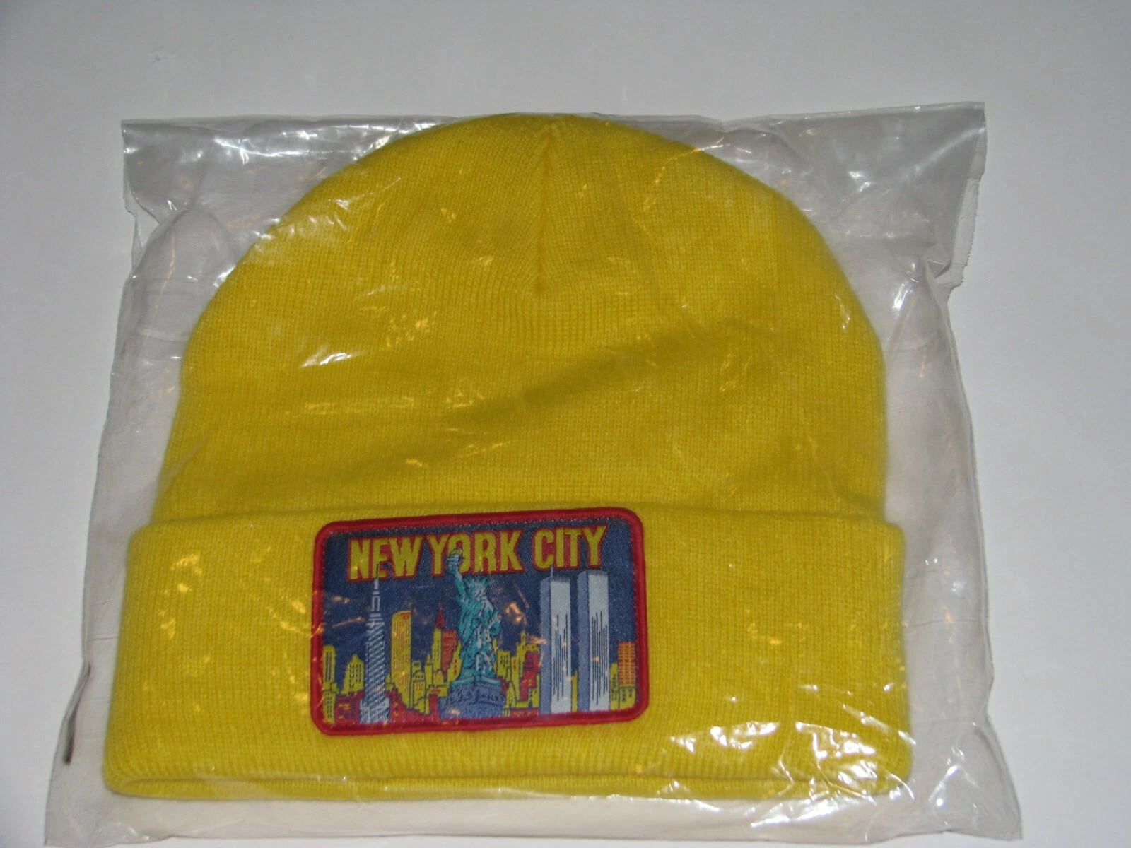 SUPREME New York NY Patch Beanie JAUNE chapeau d'hiver NEUF ! F/W 2019