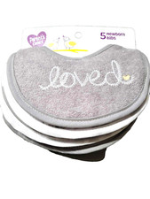 Parents' Choice 5 Pack Loved Bib Set - Gray