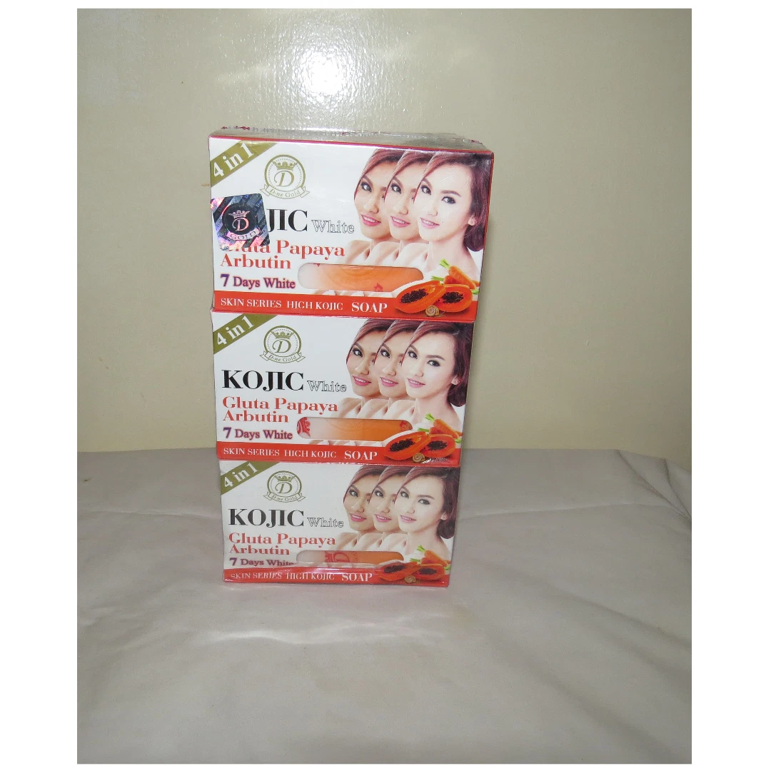 6 x Kojic White Gluta Papaya Arbutin Lightening 7 Days Soap 160g x 6