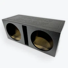 Subwoofer Box Dual 12 Inch Vented Ported Speaker Box Durable Bed Liner Spray