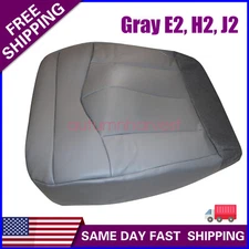 For 1999-03 Ford F150 Lariat XL Driver Bottom Leather Seat Cover Med Gray E2/J2