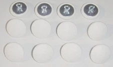 12 Wire Eye Upholstery Buttons White Vinyl Choice Of Sizes 22 30 36 45