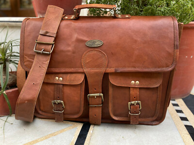 Borsa a tracolla messenger in pelle cerata da 18 valigetta per laptop per (u