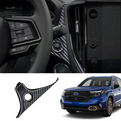 Carbon Print One-Click Start Button Panel Cover ABS for Subaru Forester 2025-UP