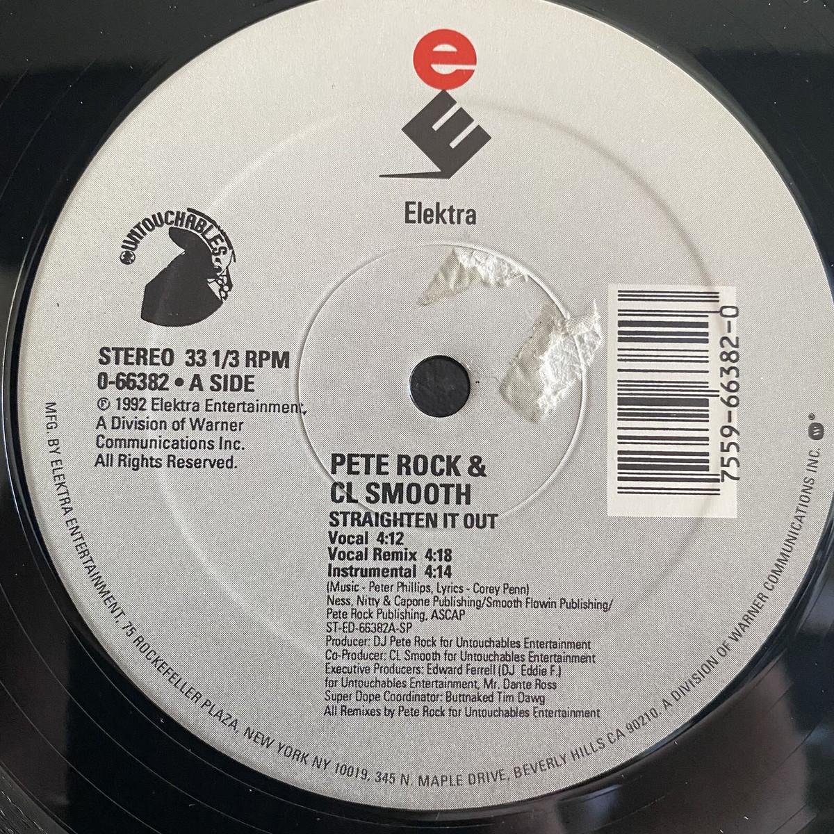 PETE ROCK & C.L. SMOOTH - STRAIGHTEN IT OUT / T.R.O.Y. (REMIX) (12
