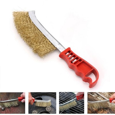 Steel Wire Brush 1Pc Copper Plated Steel Wire Copper Wire Brand New
