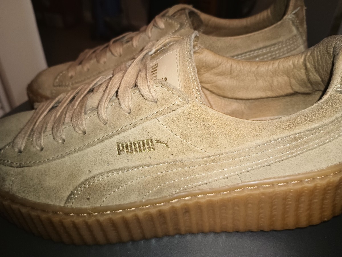 Size Fenty x Puma Suede Creeper Oatmeal W for sale online