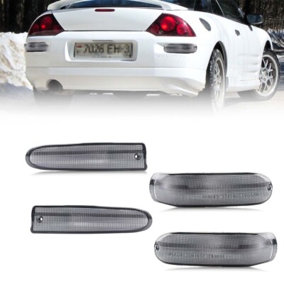 4X Clear Lens Front & Rear Turn Signal Lights For 2000-2002 Mitsubishi Eclipse