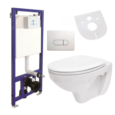 Hänge Wand WC mit Spülkasten, Vorwandelement, Schallschutz und