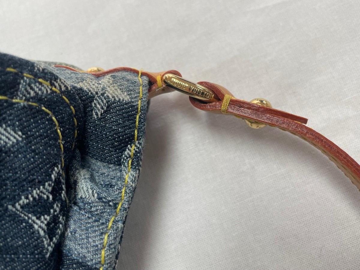 ♦Louis Vuitton♦ Denim Pleaty Raye Mini Vintage Vintage Louis Vuitton Mini Striped Pleaty Raye Blue Washed