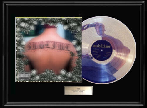 SUBLIME SELF TITLED LP WHITE GOLD PLATINUM TONE RECORD 3D COVER NON RIAA AWARD