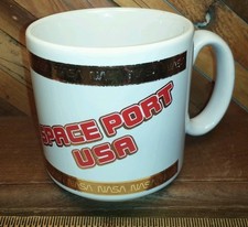 NASA Space Port USA Space Shuttle Gold Print Coffee Mug Tea Cup