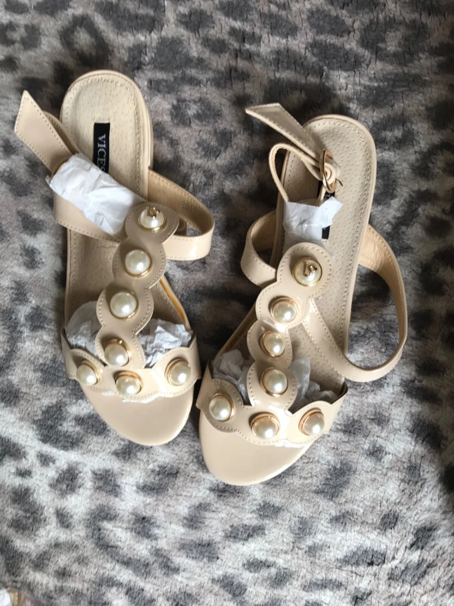 Beige patent sandals hot sale