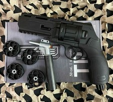 NUEVO T4E .50 Cal TR50 revólver de paintball con válvula de actualización de 11 julios - negro