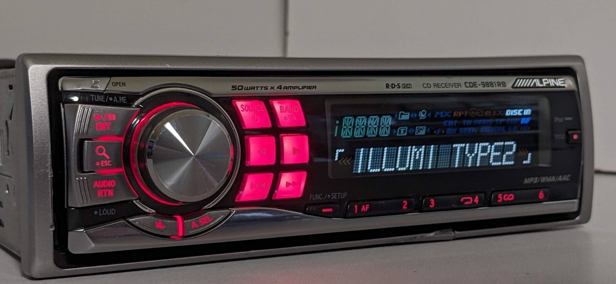 ALPINE CDE-9881RB CD MP3 WMA CD RECEIVER CAR RADIO 4 X 50WATTS | eBay