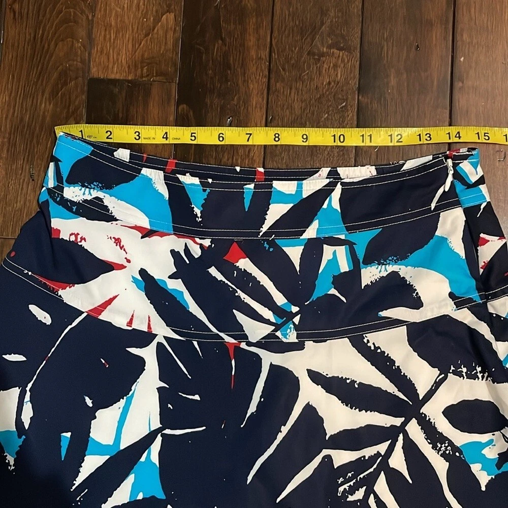 Chaps Sport Golf Tennis Skort Size 4 Navy Floral Side Zip NWOT Athletic