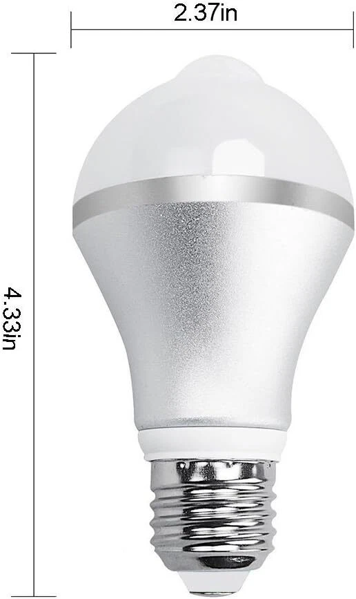 2Pack Motion Sensor LED Light Bulb 90 120 150 Watt Equivalent E26 E27 White Bulb - Image 4 of 4