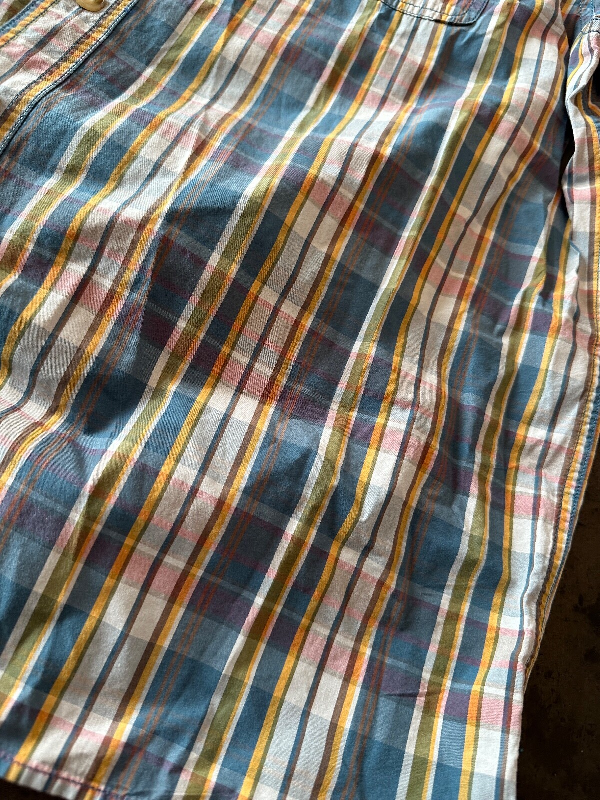 DULUTH TRADING CO PLAID BUTTON DOWN SS SHIRT MENS SZ XL image 3