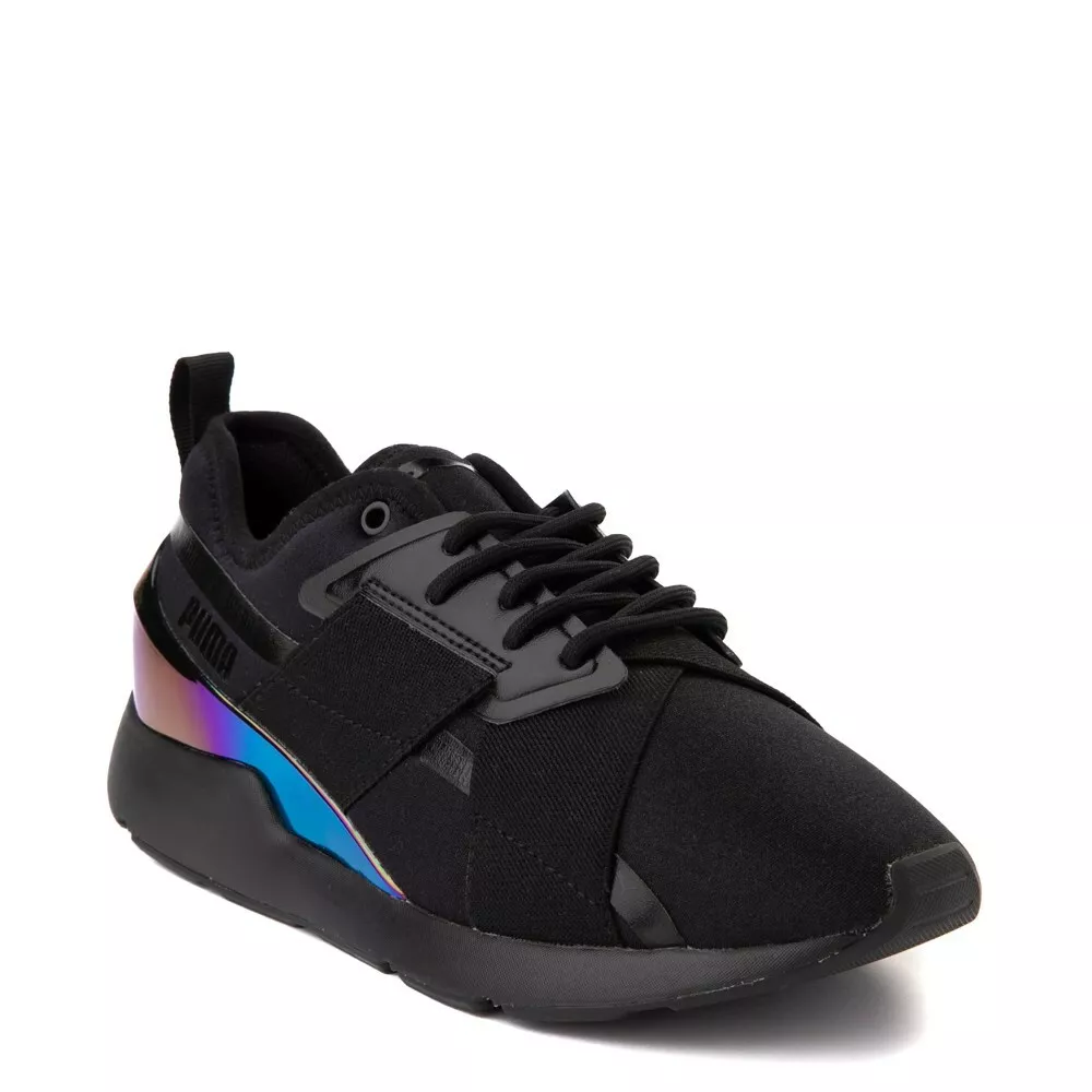 Tierra Repegar Dedicación New Womens Puma Muse Athletic Sneaker Black Iridescent X-2 | eBay