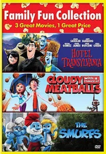 HOTEL TRANSYLVANIA/CLOUDY WITH CHANCE MEATBALLS/SMURFS - DVD NEW/SEALED