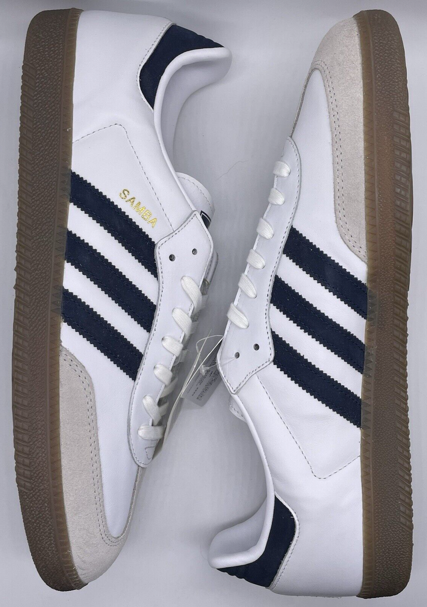 Size 13 - Adidas Samba OG White Navy for sale online | eBay