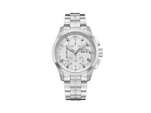 Delma Racing Klondike Chronotec Automatic Watch, White, 44 mm, 41701.660.6.061 - Picture 1 of 3