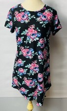 Bobbie Brooks Women Soft & Stretchy Black Floral Knee Length Dress Size Small
