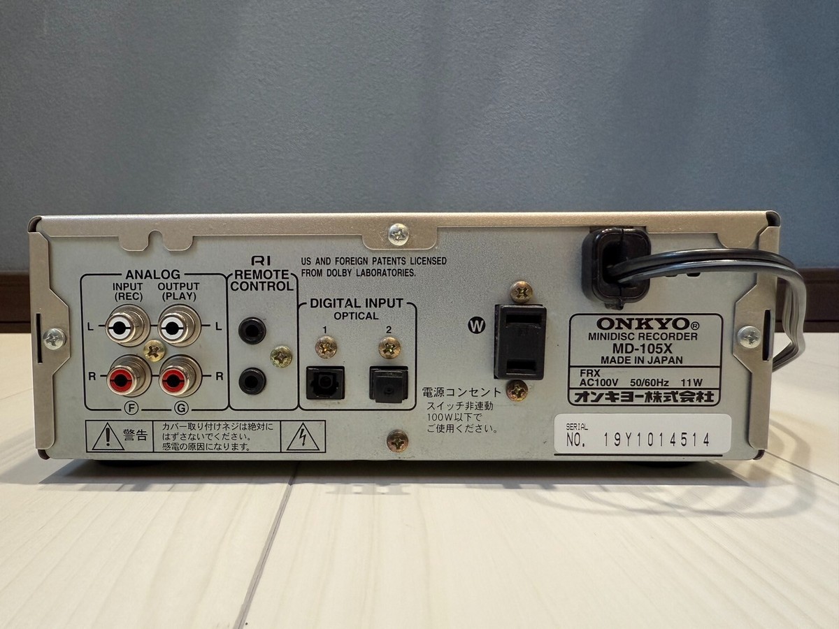 MD-105X ONKYO MDデッキ MDレコーダー オンキョー 録音再生 ONKYO MD-105X MiniDisc Deck Audio Player Recorder MD Deck