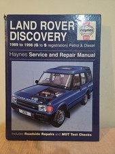Haynes Manual  Land Rover Discovery Petrol & Diesel G-S Reg 1989 - 1998