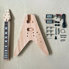 DIY Electric Guitar Kit 6 Six String Mahogany Body Rosewood Fingerboard
