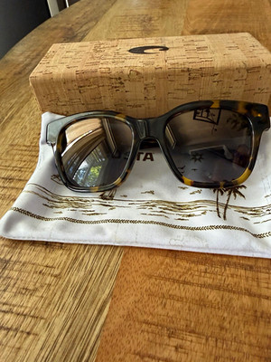 Costa Nusa Polarized Square Oversized Sunglasses Tortoise/Gray 54-19 145