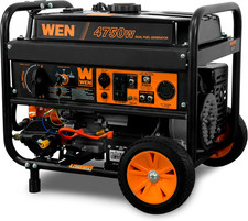 4,750-Watt 120V/240V Dual Fuel Portable Generator with Wheel Kit and Electric St