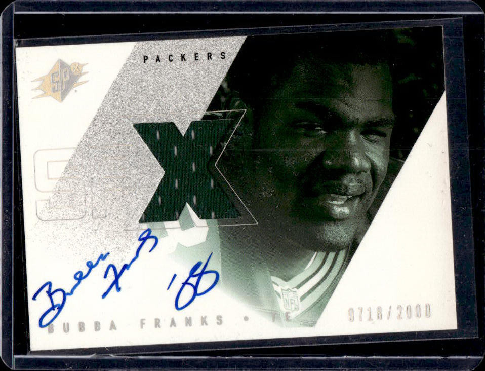 2000 SPx Bubba Franks Jersey Memorabilia Auto RC #/2000