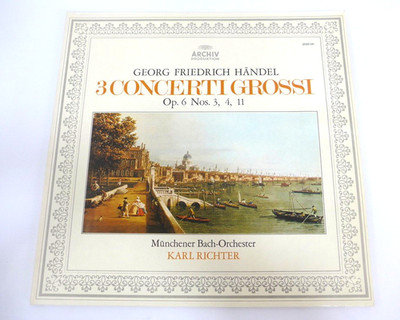 Georg Friedrich Händel 3 Concerti Grossi Op.6 Nos. 3, 4, 11 / 12'' Vinyl, NM